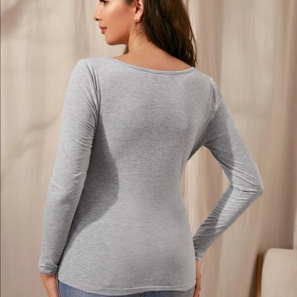 Grey maternity top